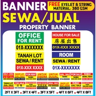 Banner Printing, Property Banner, House For Sale or Rent / Shop For Sale or Rent/ Room For Rent...