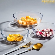 康寧微波爐專用透明玻璃碗家用水果沙拉碗耐高溫餐具耐熱大湯碗泡