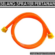 18mm Orange 120CM threaded electric sprayer hose, tank hose connection to agricultural handle