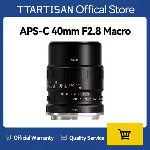 TTArtisan 40mm F2.8 Macro Lens for Sony E Mount a6600 Fujifilm XT4 XA XE X-Pro Canon M50 Panasonic O