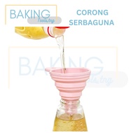 Portable Silicone Funnel Multipurpose Folding Silicone Funnel/ Portable Silicone Water & Oil Funnel/