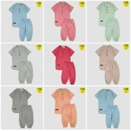 Stelan Anak Cowok Setelan Muslim Setelan Koko Two Tone Anak Bahan Kaos Adem Usia 2 3 4 5 6 7 8 9 10 