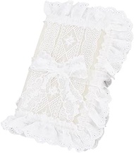 SUPERFINDINGS Lace Book Cover A5 Handmade Fabric Bible Protection Soft Cloth Book Protector with Lac