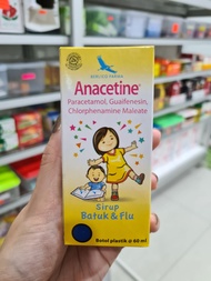 ANACETINE OBAT BATUK PILEK ANAK 60ML / SIRUP OBAT BATUK FLU ANAK / ANACETINE SIRUP / ANACETIN OBAT B