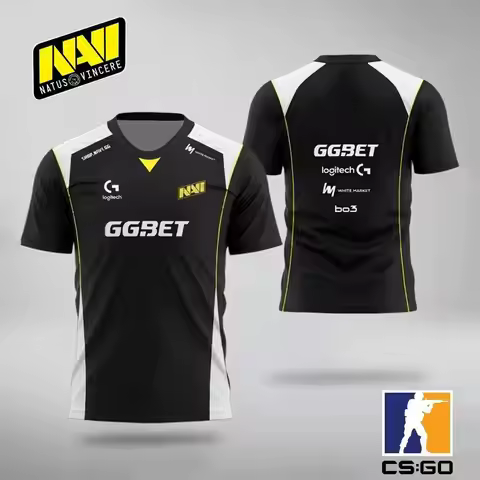 NAVI 2025 CS2 Esports Jersey CSGO Pro League Training Wear S1mple Aleksib Fan Gift Casual Short Slee