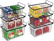 Zjyufy Freezer Organiser Containers, 6 Pack Stackable Freezer Organiser for 5-7 Cu. FT Freezer, Free