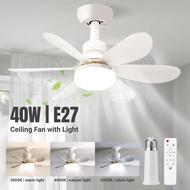 Fan Lamp 42/52CM Ceiling Fan With Light 40W E27 6 Blades Silent Fan Light with Remote Control