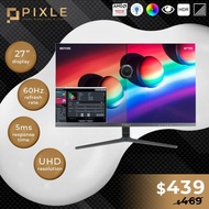 PIXLE 27" 4K UHD 60Hz 5ms Flat IPS Productivity Monitor