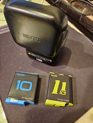 TELESIN泰迅 收納式充電盒(三充) 加2顆電池 狀況良好  適用GoPro HERO 12/11/10/9 GP-155
