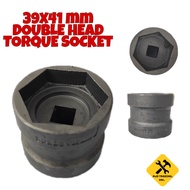 39X41mm 1/2" TORQUE DRIVE DOUBLE HEAD SOCKET: (1/2" DRIVE / 39X41MM )