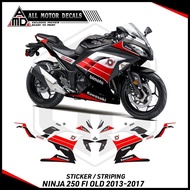 KAWASAKI Semifull Sticker Ninja 250 Fi Old Livery Bimotakawasaki Ninja Fi 250R Motorcycle Striping/ 