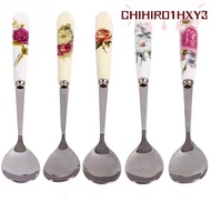 CHIHIRO1HXY3 Dessert Scoop Ice Cream Household Rose Flowers TeaSpoon
