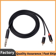 6.35 mm to  Cable,  Cable 6.35mm Male to 2  Male Stereo Audio Adapter Y Splitter  Cable -3 Meter