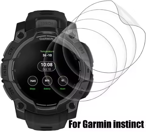 1-5Pcs Hydrogel Film For Garmin Instinct 3 E 2X 2 2S Solar 50mm 45mm 40mm HD Film For Vivoactive 3 4