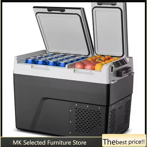 12 Volt Refrigerator Car Fridge - 50QT(48L) Dual Zone Electric Cooler, Car Refrigerator -4℉~68℉, Por