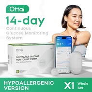 Ottai รุ่น Hypoallergenic CGM ระบบตรวจวัดน้ำตาลอย่างต่อเนื่อง 24 ชั่วโมง ตรวจวัดน้ำตาลในเลือดแบบเรีย