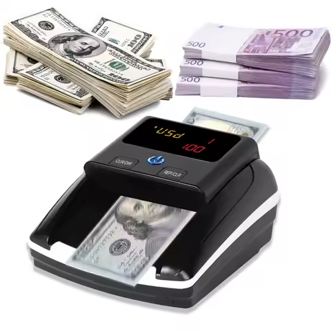 Bisofice Portable Mini Money Counter Counterfeit Bill Detector Automatic Money Detection By UV MG IR