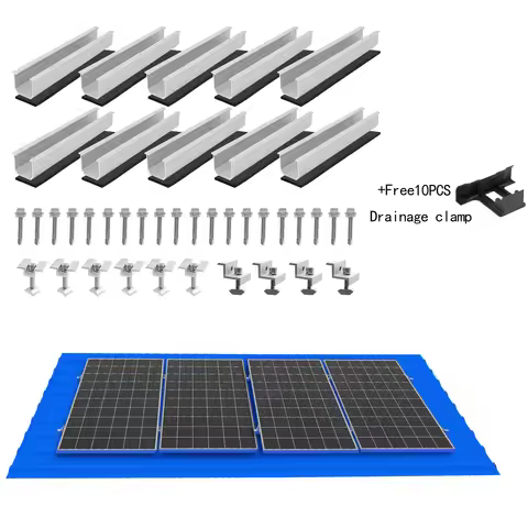 10/6/2pcs Solar Panel Bracket Kit PV Middle Clamp End Clamp Aluminium Profile Solar Module