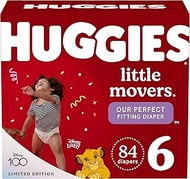 Huggies Little Movers Baby Diapers, Size 6 (35+ lbs), 84 Ct