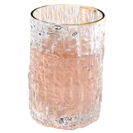 Japanese Style Glacier Pattern Glass Cup For Home Good-looking Water Cup Juice Cup Ins Style Coffee Cup Beer Liquor Cup
