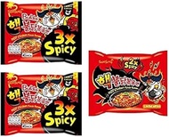 Sam Yang Samyang Buldak 3X Spicy Noodles 2 & Buldak 2Xspicy (Pack Of 3) (420Gm) (Imported) Instant N