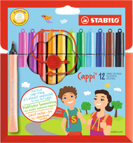 STABILO - 168/12-4 STABILO Cappi 粗咀彩色纖維筆12色