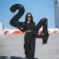 Birthday number 70cm white and black