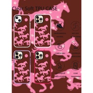 Wild Horses By kira cyan Purple series Simple Clear Soft TPU iPhone Case For iPhone 16 15 14 13 12 1