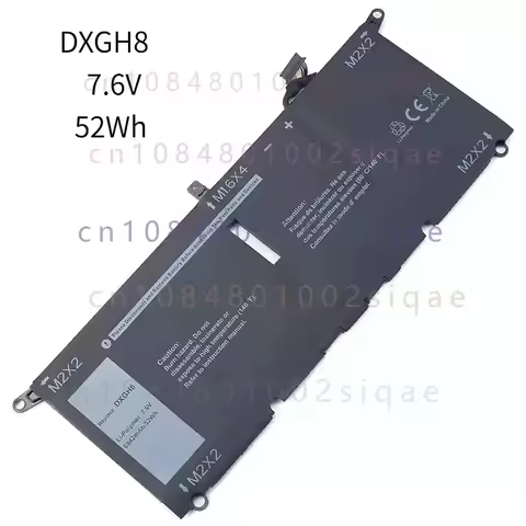 DXGH8 Laptop Battery For Dell XPS 13 9380 9370 7390 7390 2-in-1 7490 G8VCF H754V 0H754V P82G 52WH
