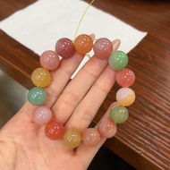 8.5 Natural Salt Source Agate Candy Color Bracelet Round Beads Natural Salt Source Agate Candy Color