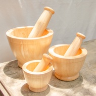 Rubber Wood Mortar With Wooden Pestle