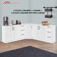 Furniture Art Corner Kitchen Cabinet/ L shape Kitchen Cabinet / Kabinet Dapur / Almari Dapur/ Storag