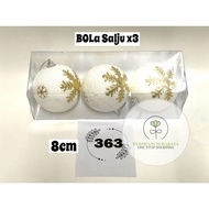 Christmas Decoration / Christmas Decoration Ball Sbr 8cm x3 SBR/363/364/365