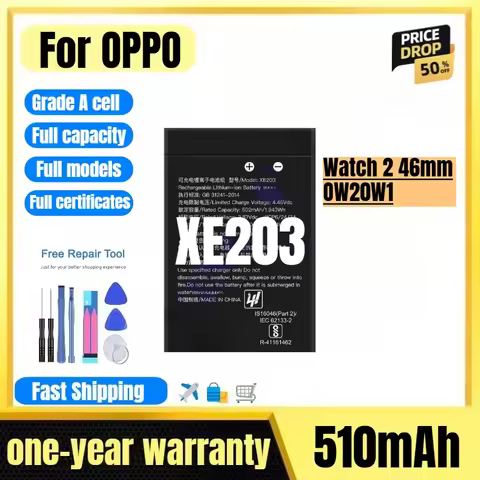 XE203 for OPPO Watch 2 46mm/OW20W1 Watch Battery 0 Cycle High Quality High Capacity Replacement Bate