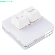 NEXUSNOVA Copy Paste Keypad, Acrylic Red Switch Custom Mini 2 Key Keypad, Hot Swap Illumination Keyp