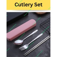 Adult Travel Cutlery Set with Case, 3 Sets Portable Cutlery Set, Camping Cutlery Reusable Travel Ute