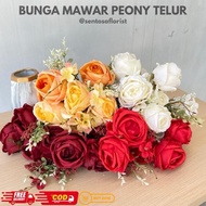 BUNGA MAWAR PEONY TELUR PREMIUM/BUNGA MAWAR PEONY BUCKET/BUNGA MAWAR