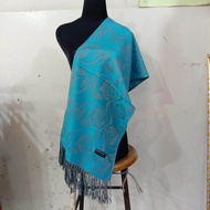 syal motif bunga mawar || pashmina motif bunga || selendang || scarf || shawl &amp; pashmina