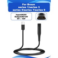12V USB Type-C Charger Cable For Braun Series 9 7 5 3 1 310s 3040s 9577cc 9517s 7085cc S3 S5 S7 S9 R