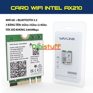 WIFI 6E Card + Bluetooth 5.3 Intel AX210 for laptop, desktop - 3 bands