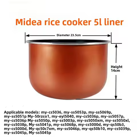For Midea electric pressure cooker accessories MY-CS5036P/SS5068/SS5051P inner liner 5 liter non-sti