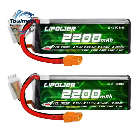 Lipo Battery OEM 2S 3S 4S 6S 550 1100 2200 5200 25000/30000mah Lithium Polymer Battery Pack for FPV 