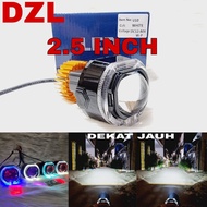 U10 projector billed matrix 2.5 inch shroud ring devil front projector headlight with fan