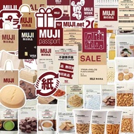 58 pcs MUJI Brand Tags & Products Waterproof PVC Stickers