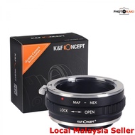 K&F Concept Minolta Sony A AF lens to Sony e camera adapter, A7 A6000 A9 A1, Penyesuai