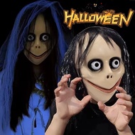 Exaggerated Scary Halloween Mask Funny Monster Face Masks Long Hair Spooky Cosplay Costume Props for