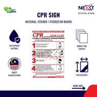CPR Electric Shock Chart Sign | Sticker on Board