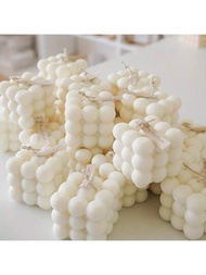 樹脂蠟燭模具，3D泡沫球立方體蠟燭製模具鑽石形狀大豆蠟燭石膏模具，肥皂裝飾模具蠟燭手工DIY黏土工藝