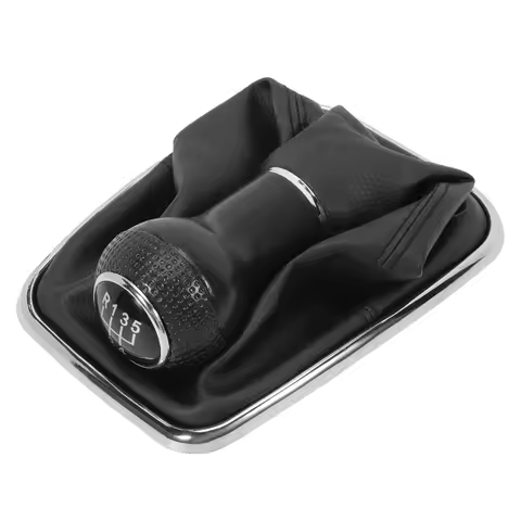 Gear Stick Gaiter 5 Gears 23 mm for Golf 4 IV Bora 1J0711113 Black Frame Knob Plug Play Replacement 