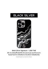 MagSafe Black Silver Signature - Gemme More - เคสไอโฟน เคสซัมซุง เคสกันเลนส์ กันกระแทก กันหน้าจอ